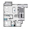 2c2 floor plan 1100 sqft